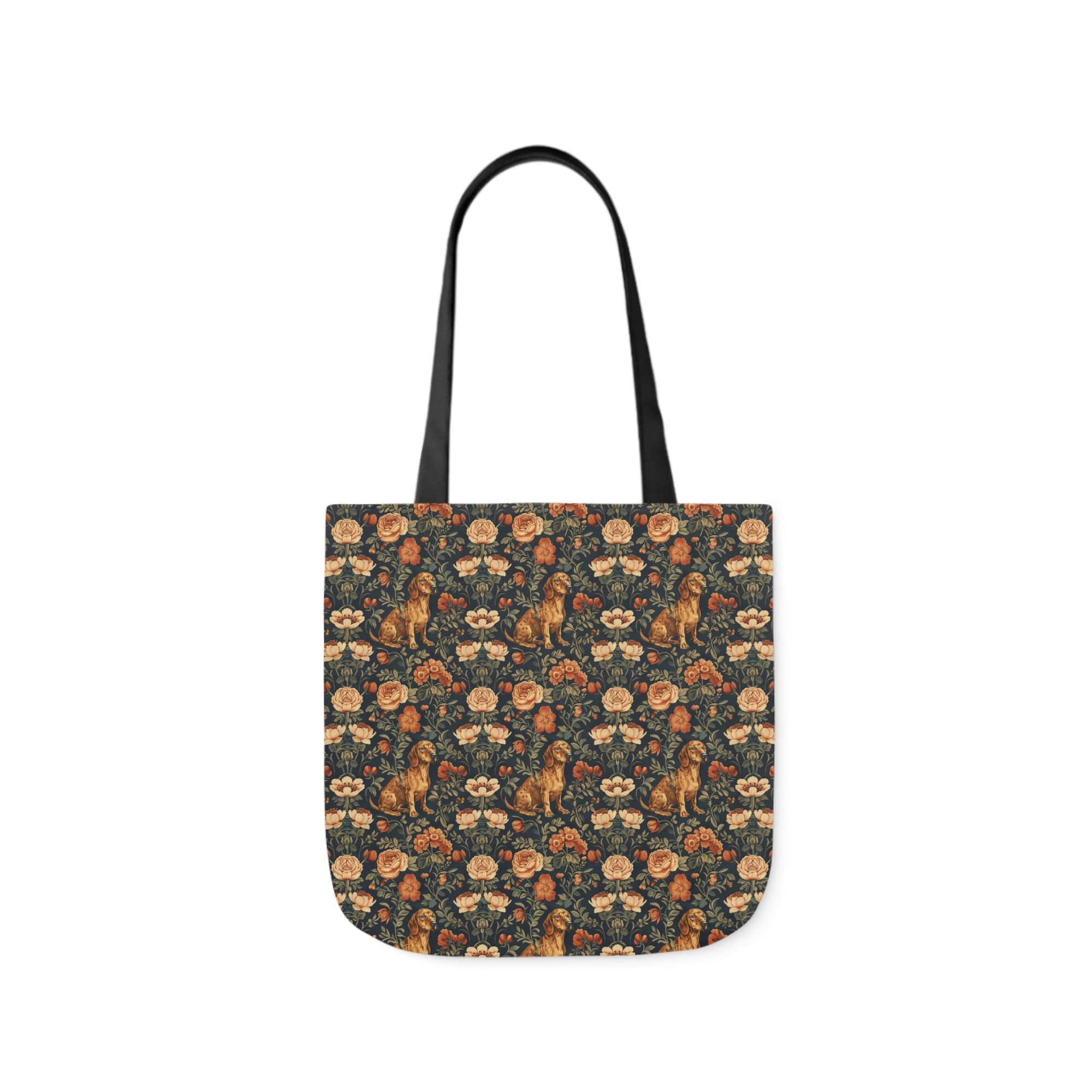 Dazzling Dachsund Blossoms &amp; Foliage Canvas Tote Bag