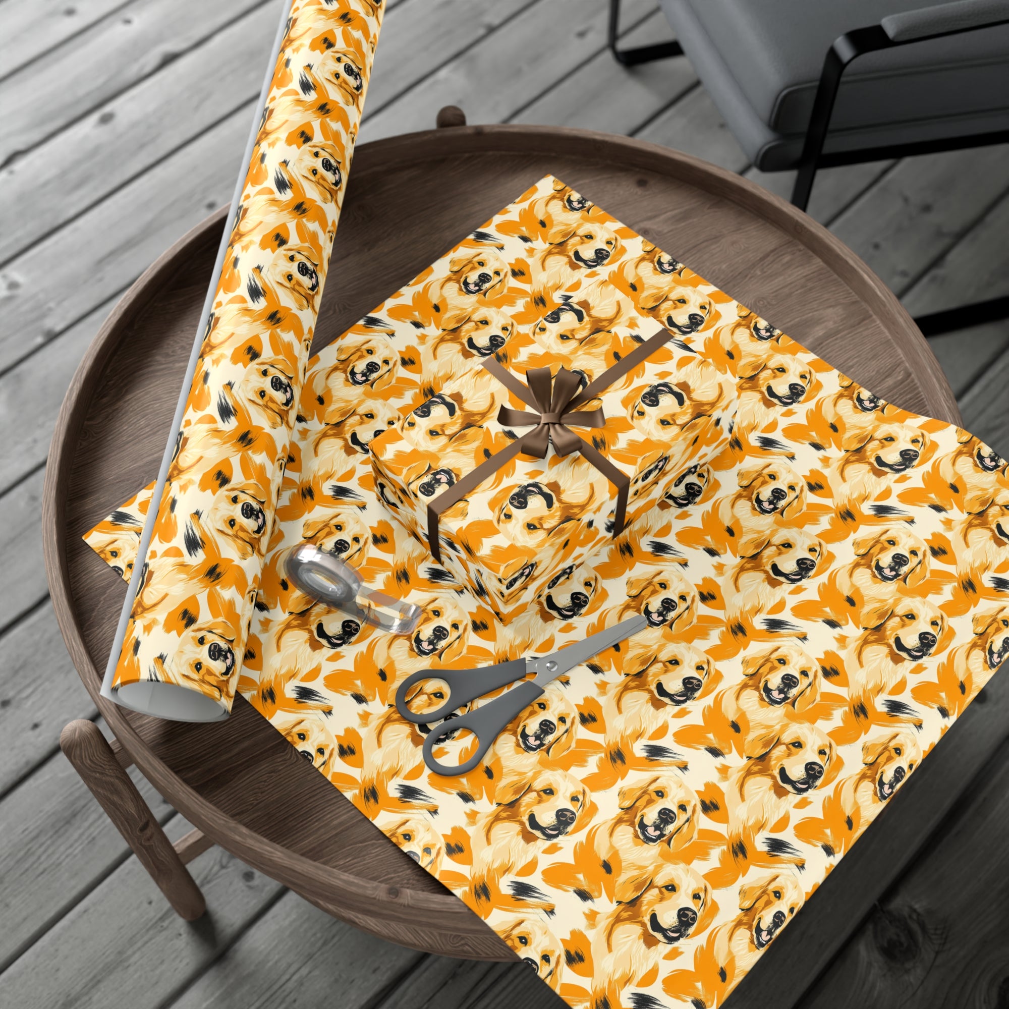 Golden Glitz &#39;n Glamour Woofwear Gift Wrap Papers