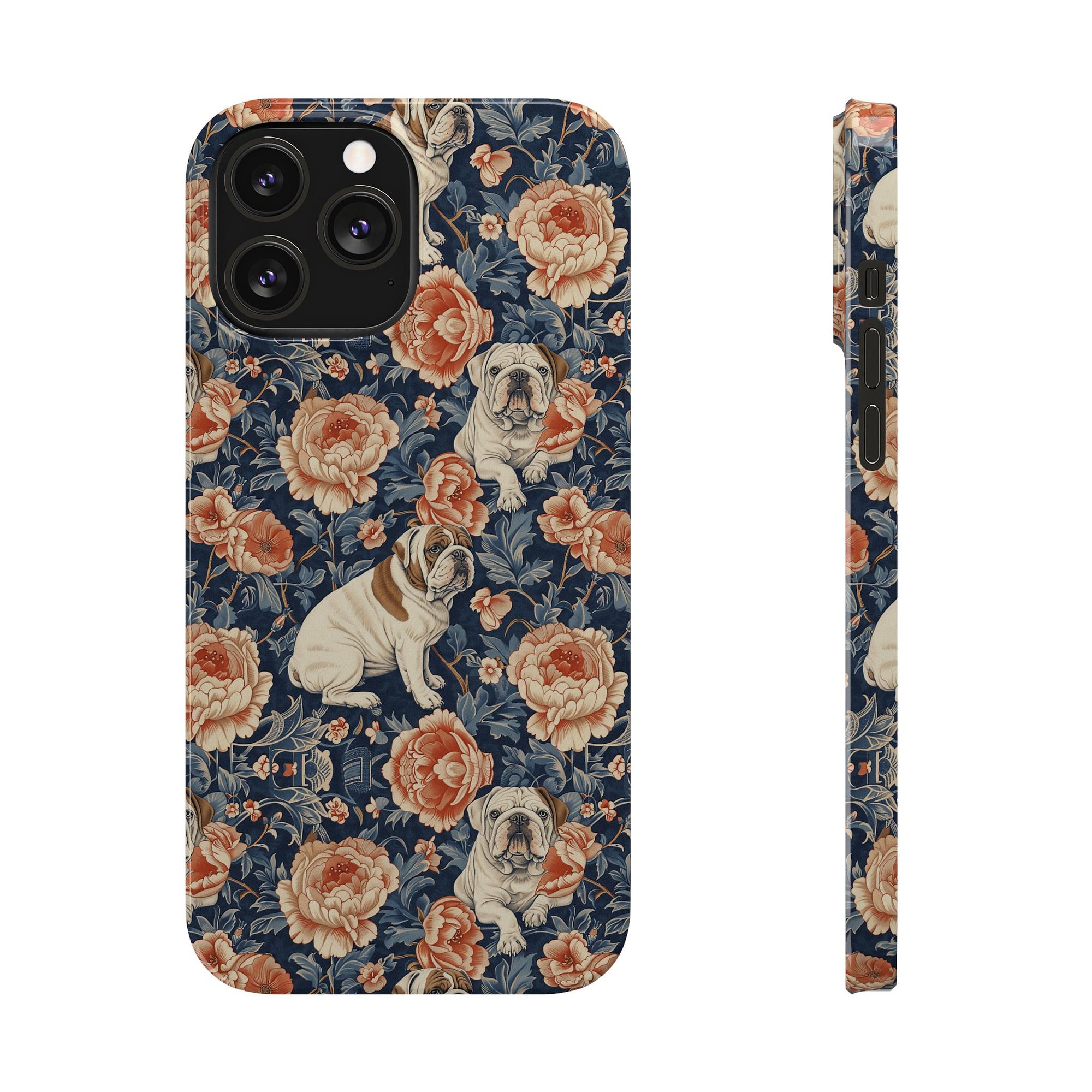 Blooming Bulldog Beauty Slim Phone Cases