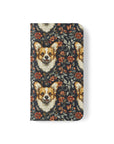 Floofy Corgi Blossom Blast Flip Cases