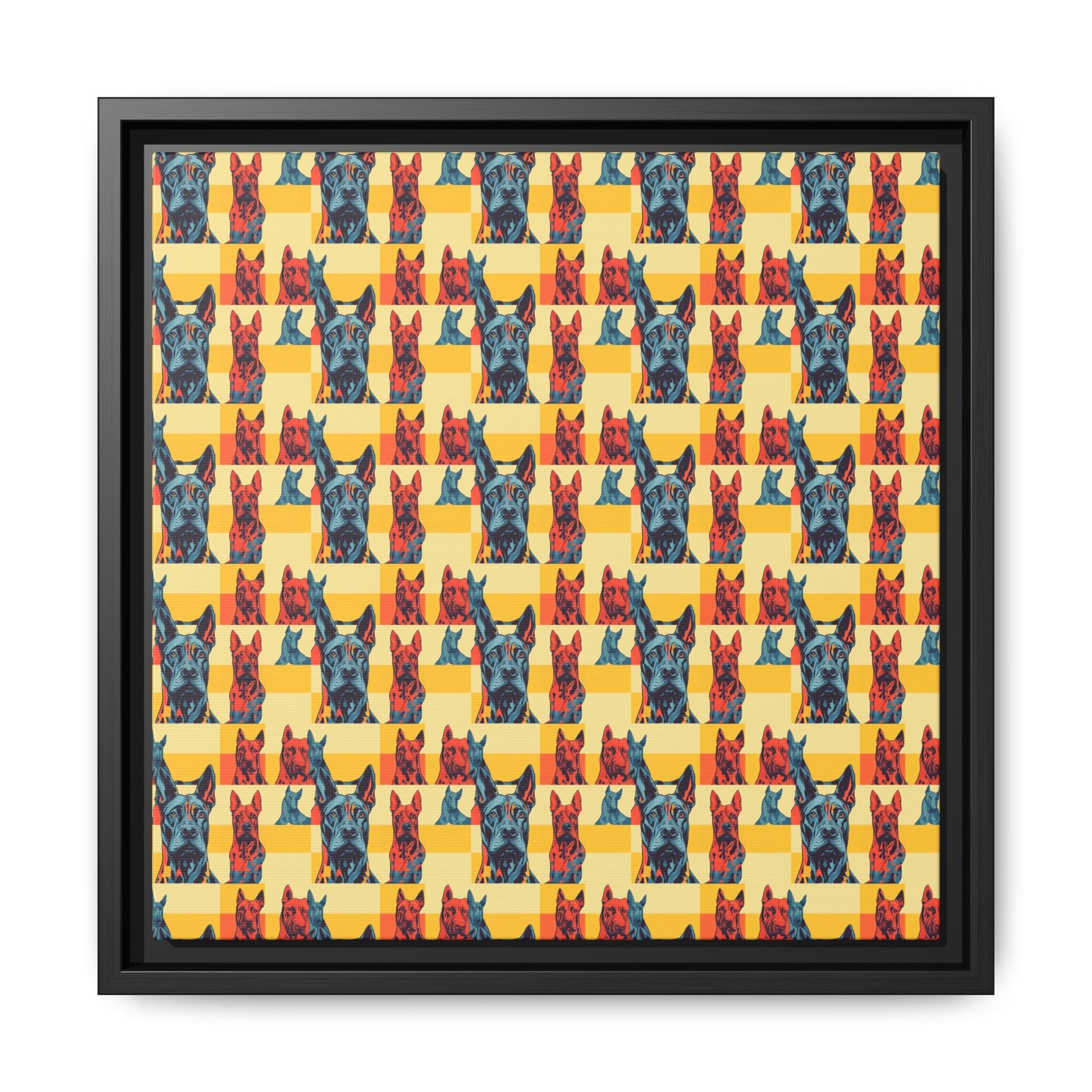 Dane-tastic Marvelous Mutt Mode Matte Canvas, Framed