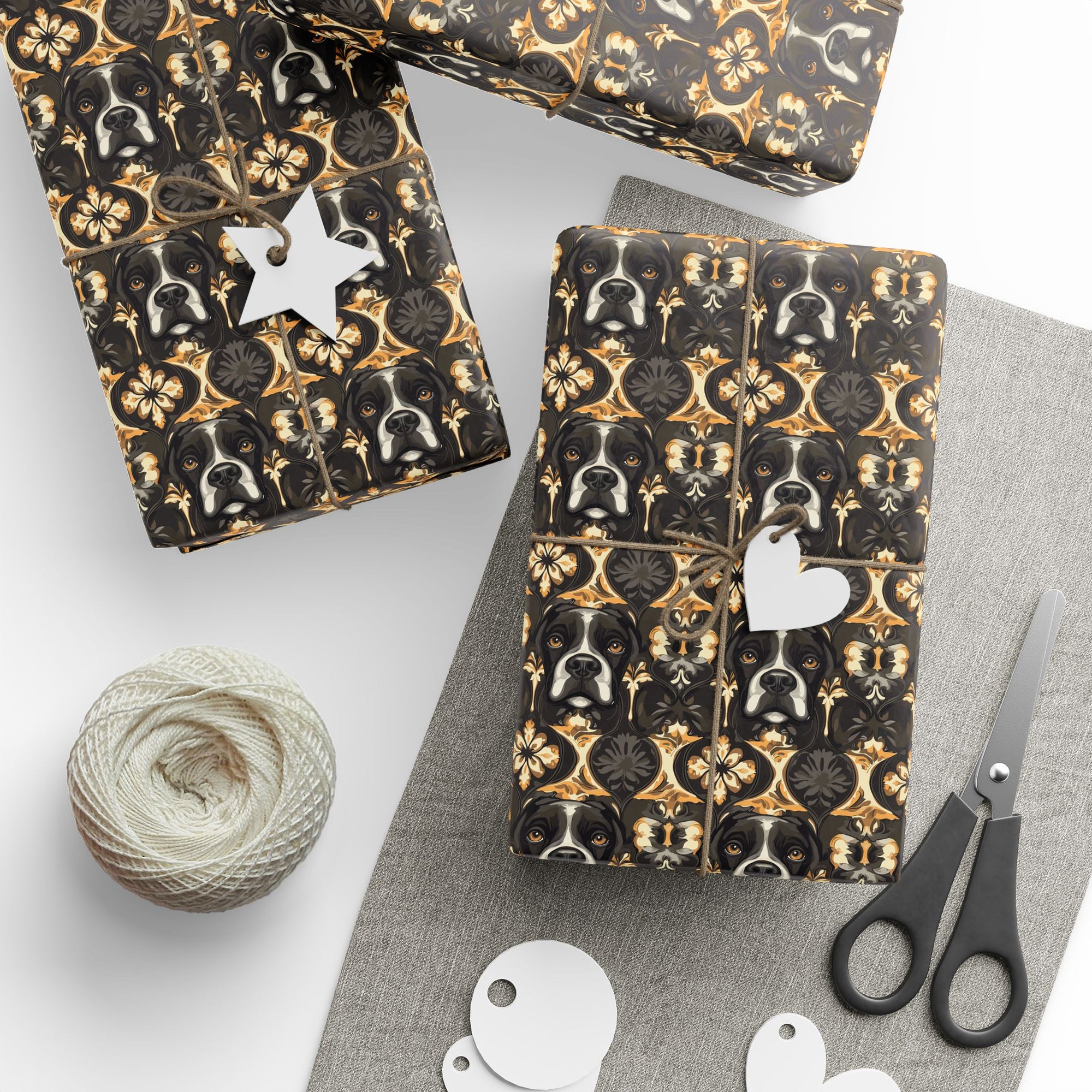 Manor Pup Boxer Royale Wrapping Paper