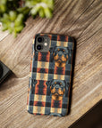 Pawsome Rottweiler Royalty Plaid Slim Phone Cases