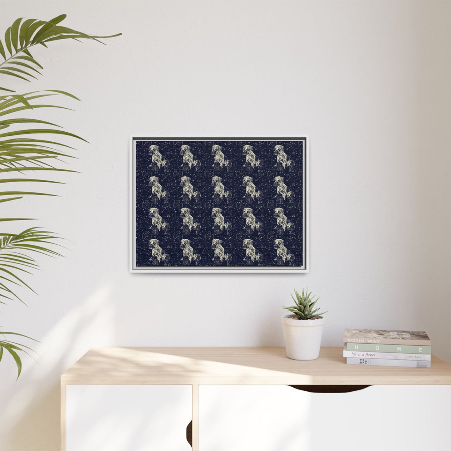 Celestial Boxer Bliss Matte Canvas, Framed