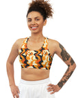 Golden Woof Abstract Glamour Seamless Sports Bra