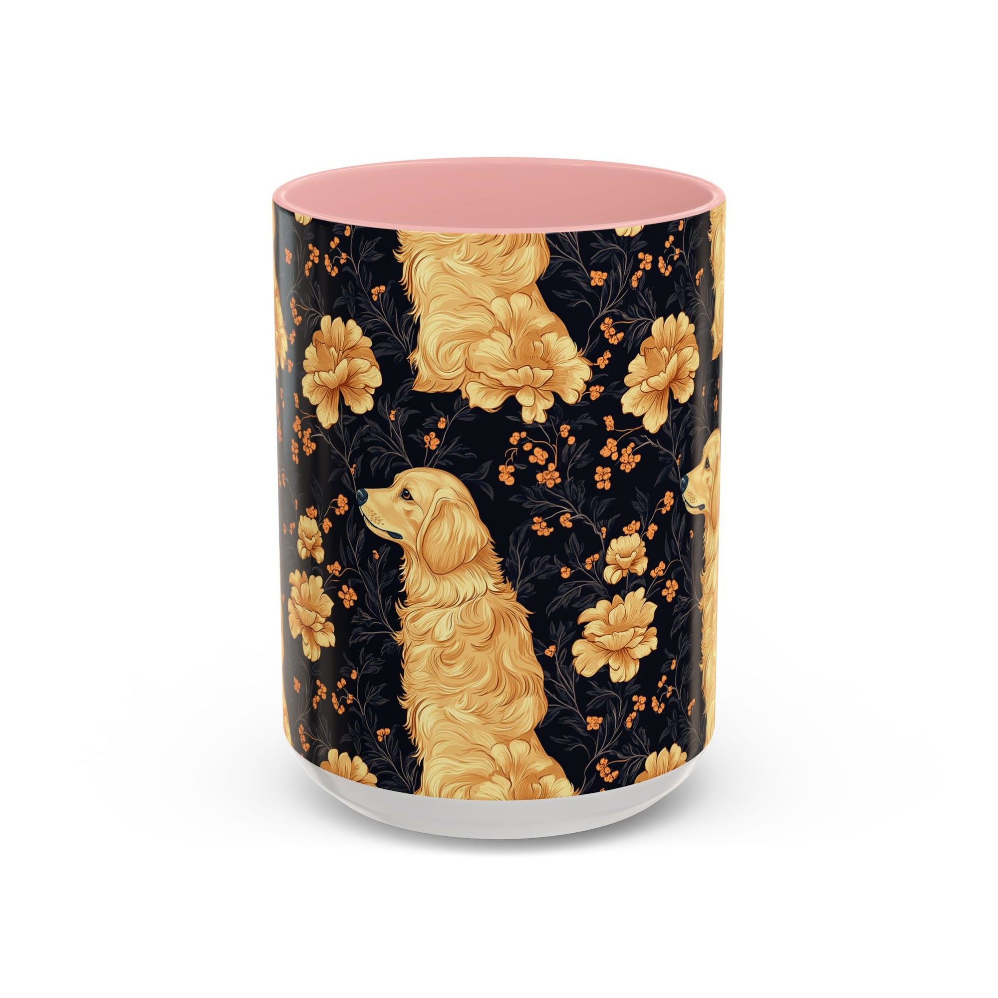 Golden Paws Floral Frenchie Accent Coffee Mug