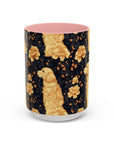 Golden Paws Floral Frenchie Accent Coffee Mug