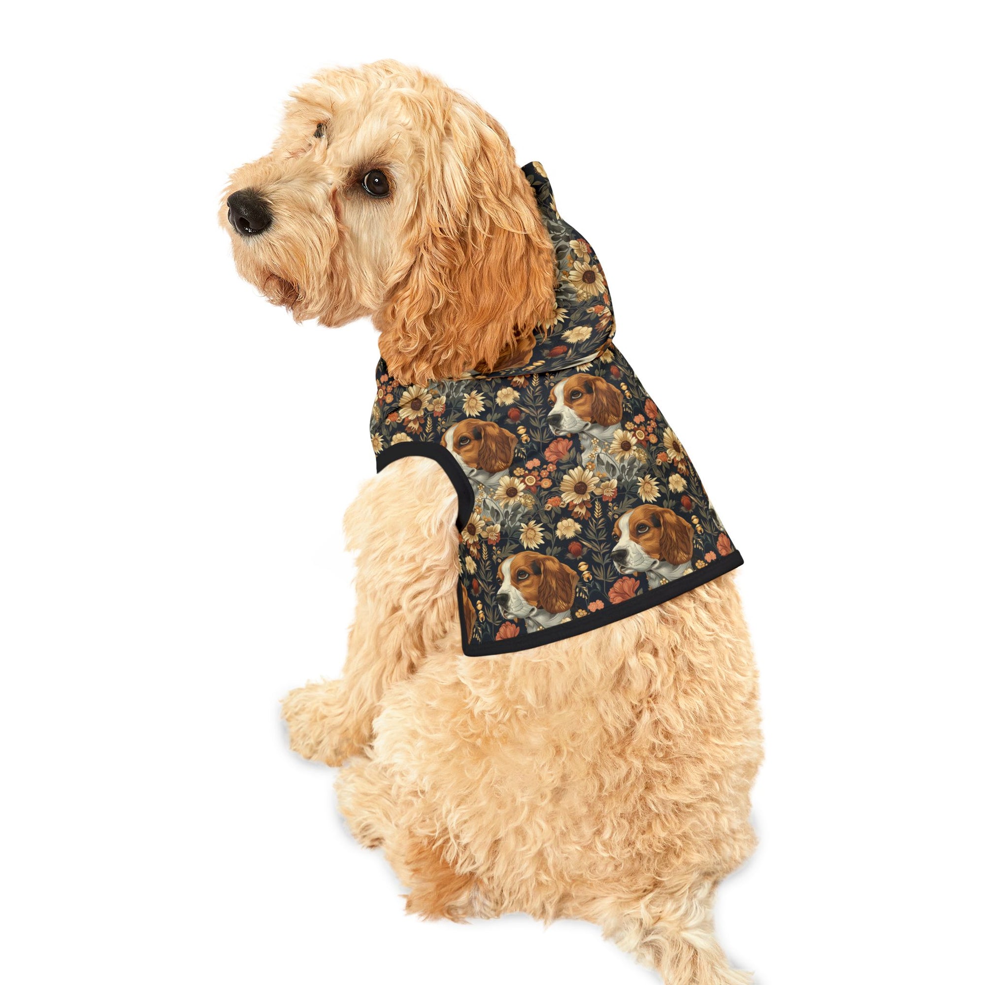 Beagle Blossoms Pet Hoodie