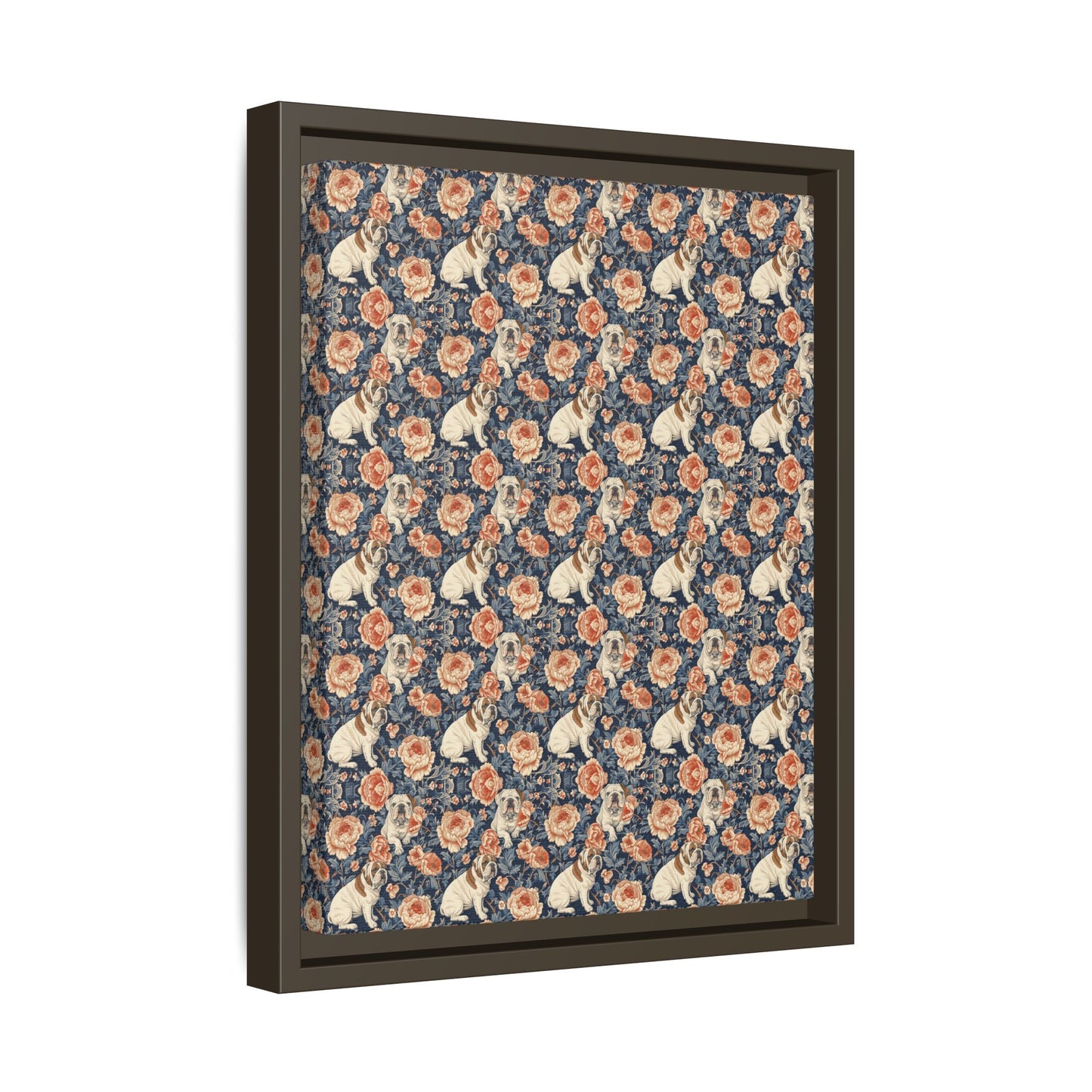 Blooming Bulldog Beauty Matte Canvas, Framed