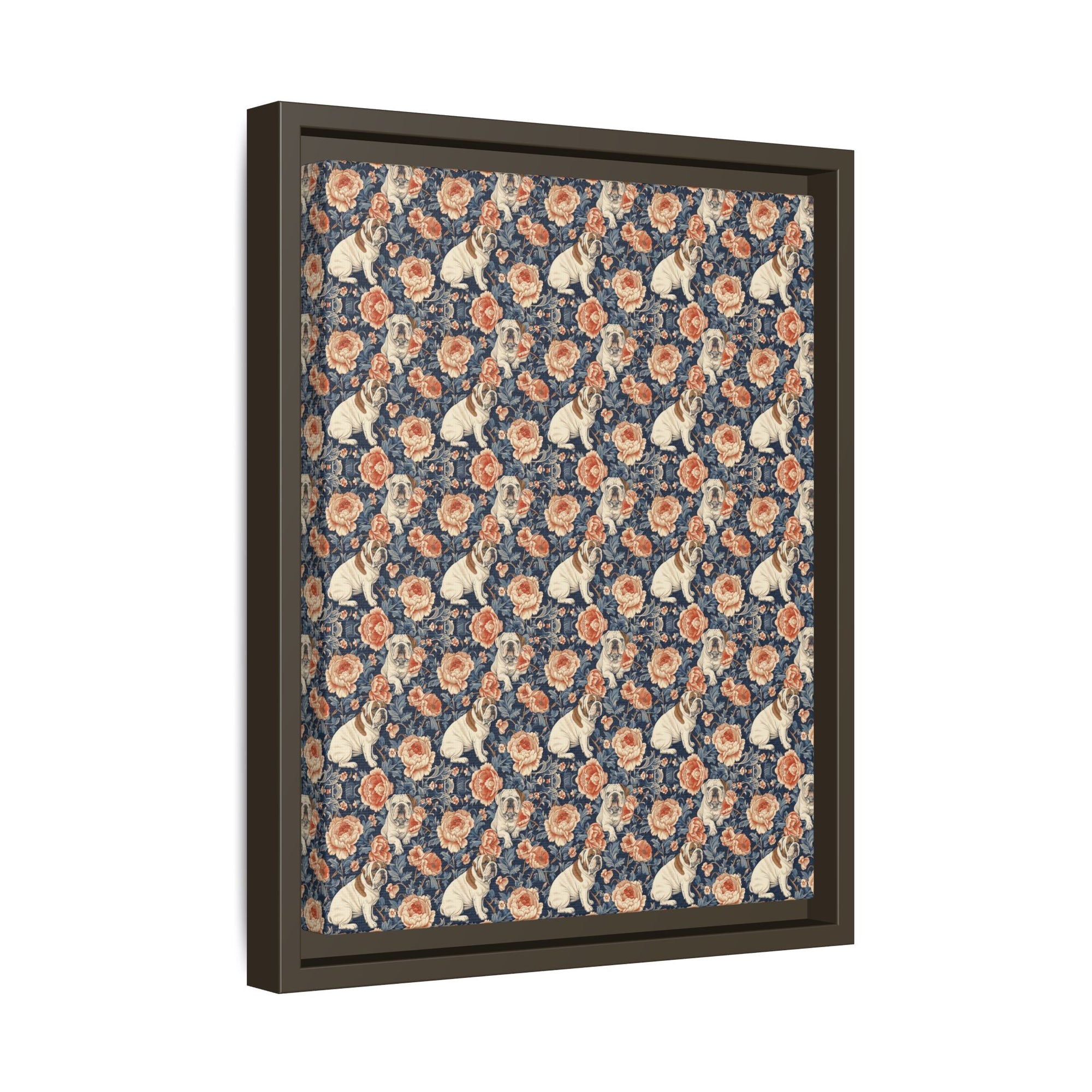 Blooming Bulldog Beauty Matte Canvas, Framed