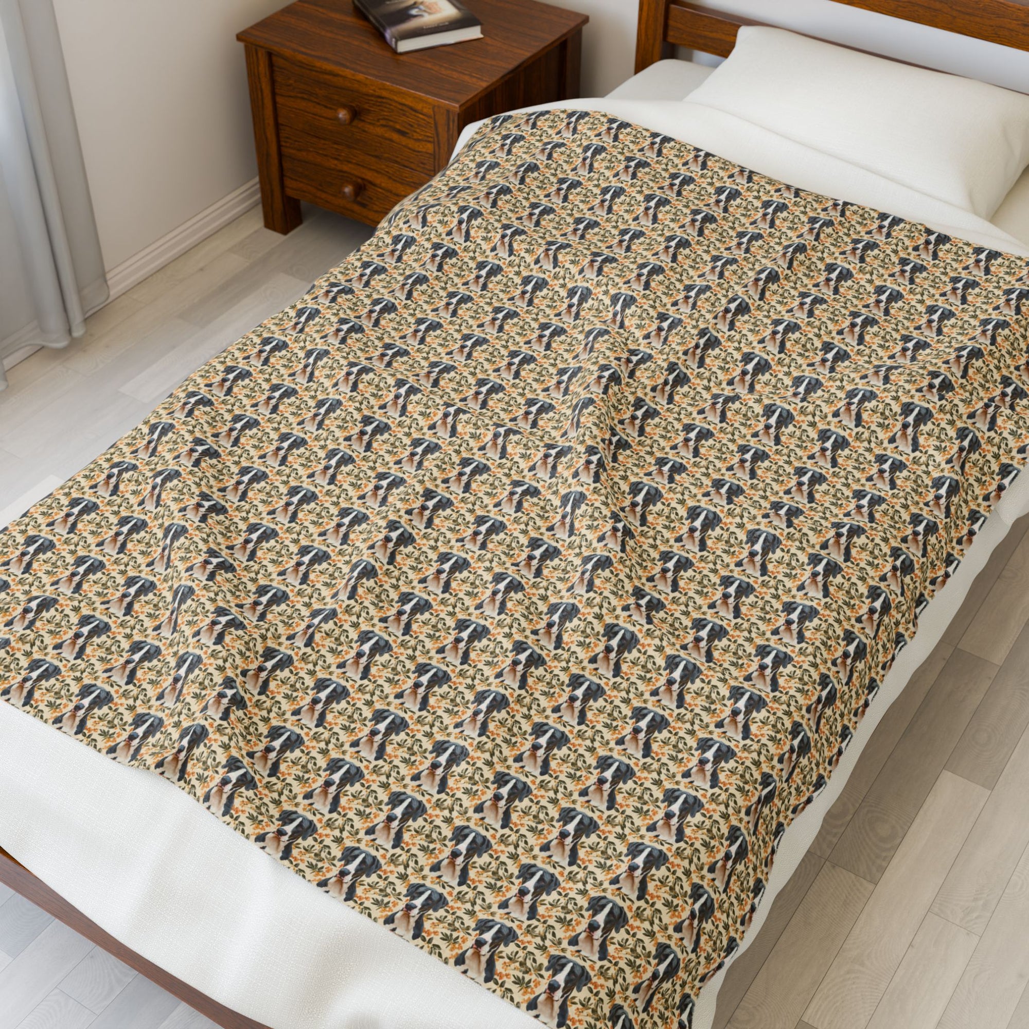 Majestic Great Dane Meadow Velveteen Plush Blanket