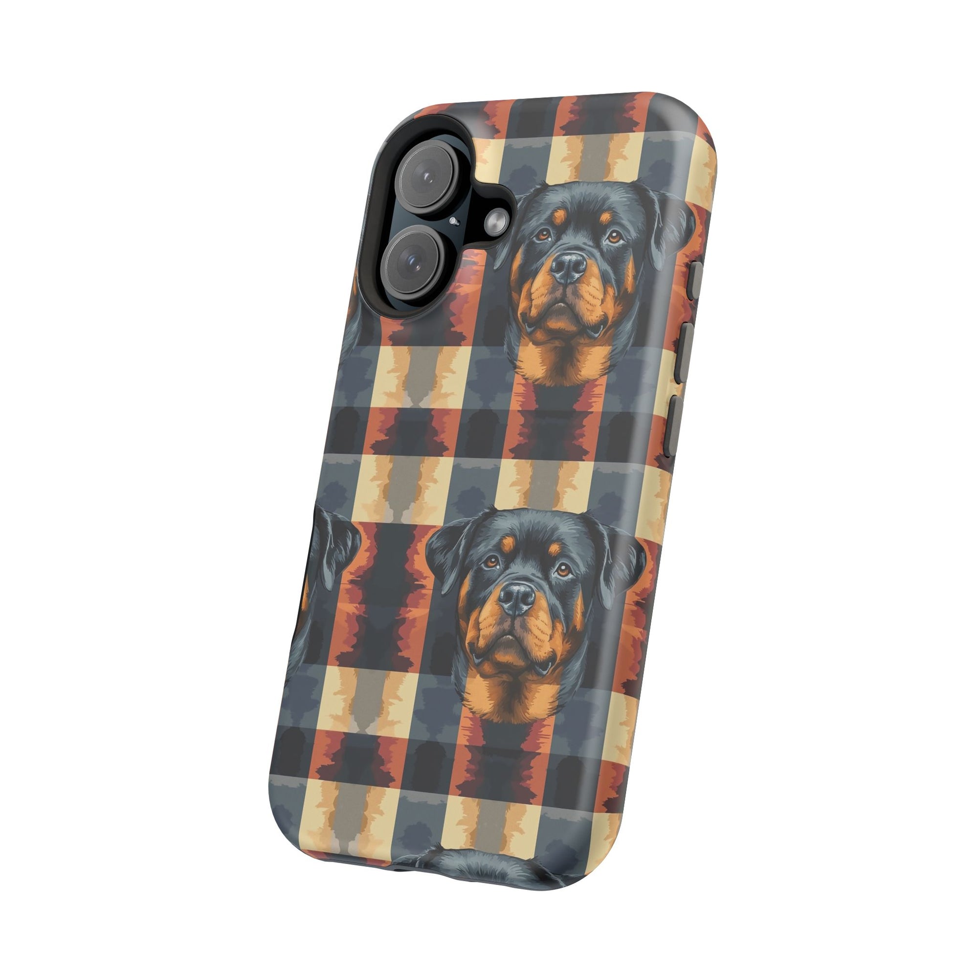 Pawsome Rottweiler Royalty Plaid Magnetic Tough Cases