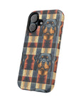 Pawsome Rottweiler Royalty Plaid Magnetic Tough Cases