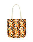 Golden Woof Abstract Glamour Canvas Tote Bag