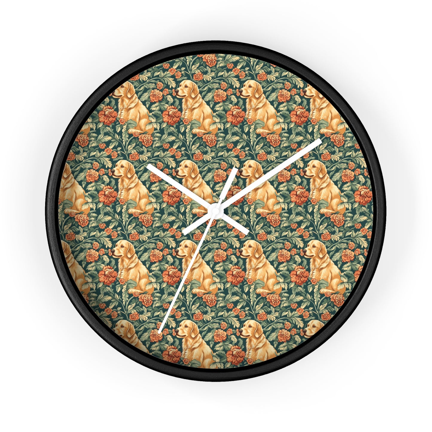 Blooming Goldie Glam Wall Clock