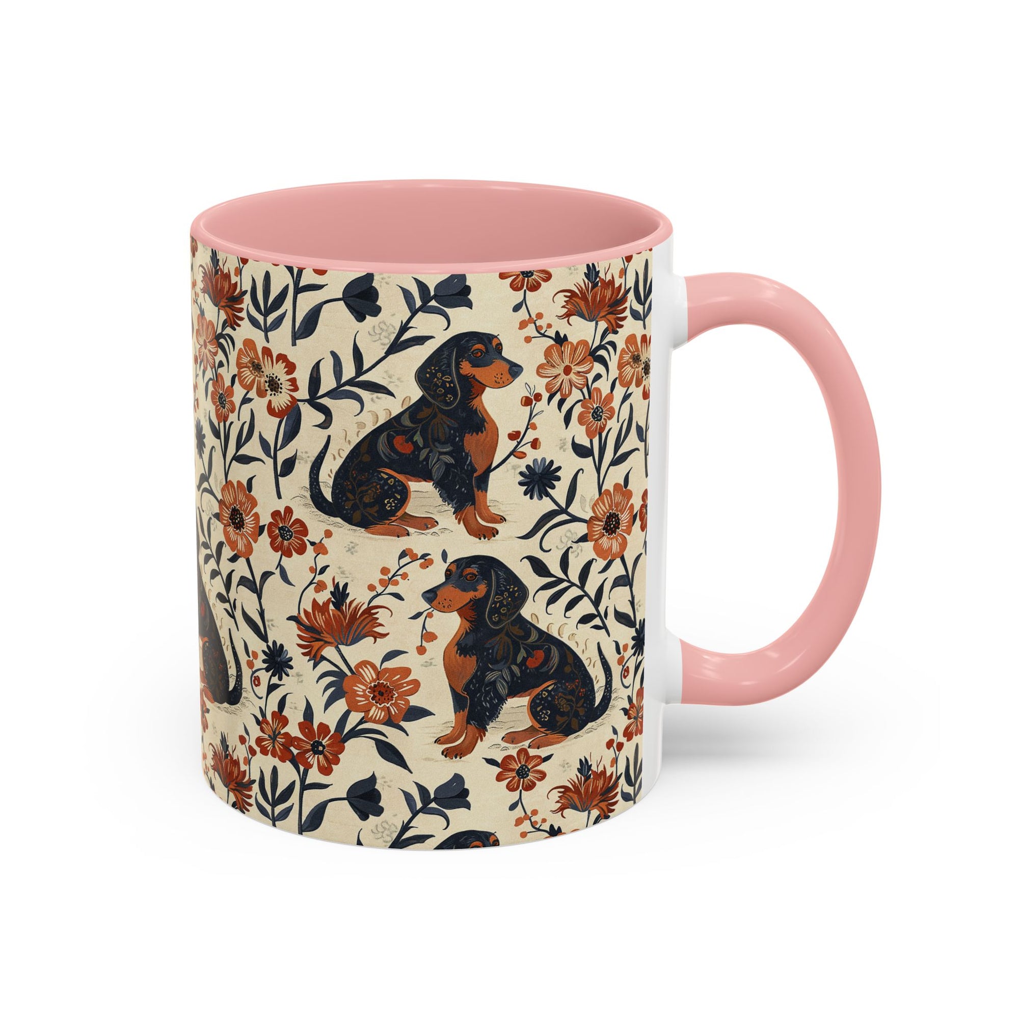 Blossoming Dachshunds Delight Accent Coffee Mug