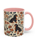 Blossoming Dachshunds Delight Accent Coffee Mug