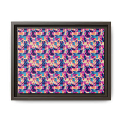 Dazzling Bulldog Chic Matte Canvas, Framed