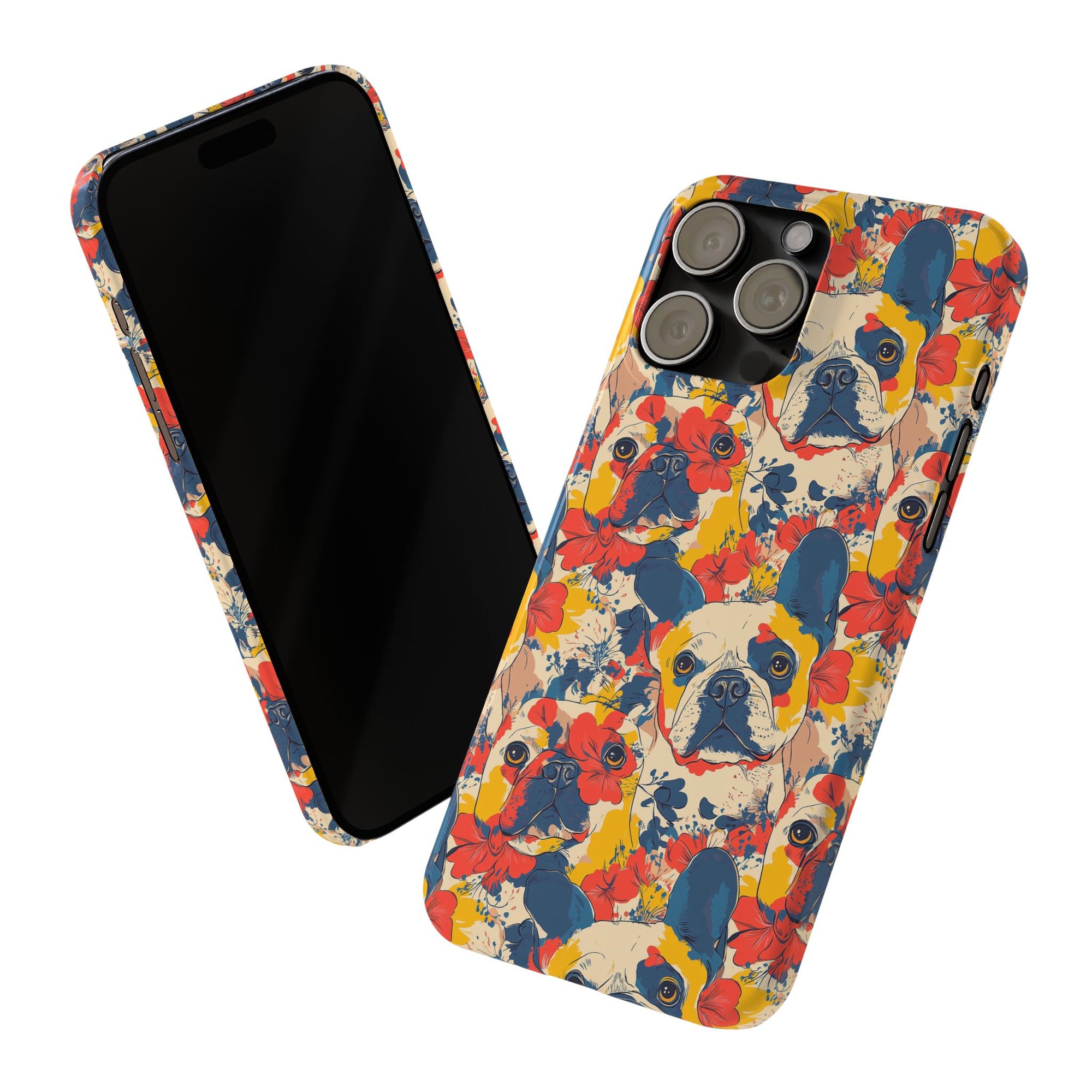 Bloom Pup Frenchietastic Splatter Slim Phone Cases