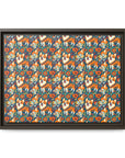 Corgi Carnival Couture Matte Canvas, Framed