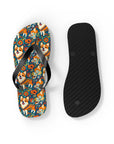 Corgi Carnival Couture Flip Flops