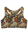 Beagle Blossoms Seamless Sports Bra