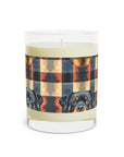 Pawsome Rottweiler Royalty Plaid Scented Candle