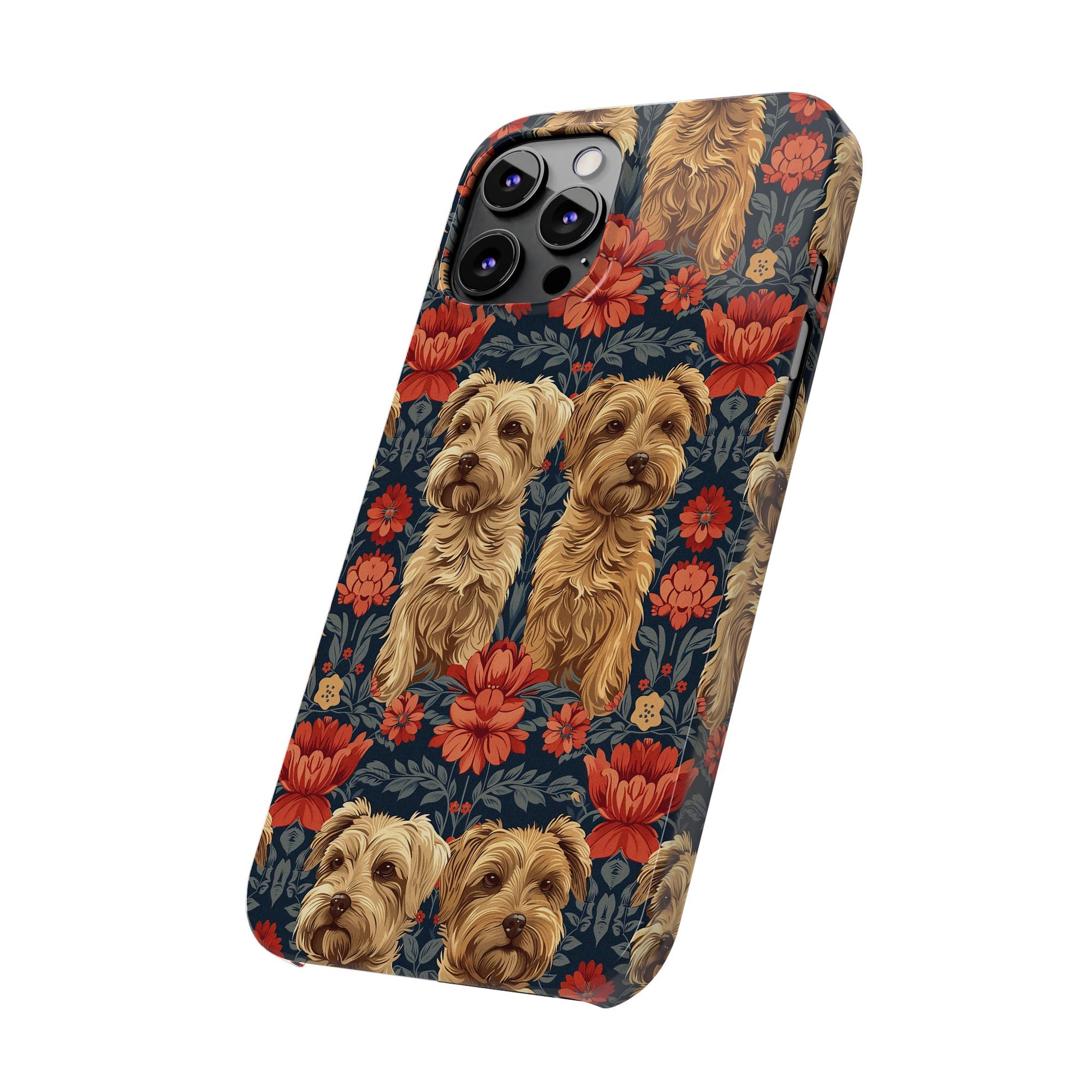 Yorkie Charm Twins Slim Phone Cases