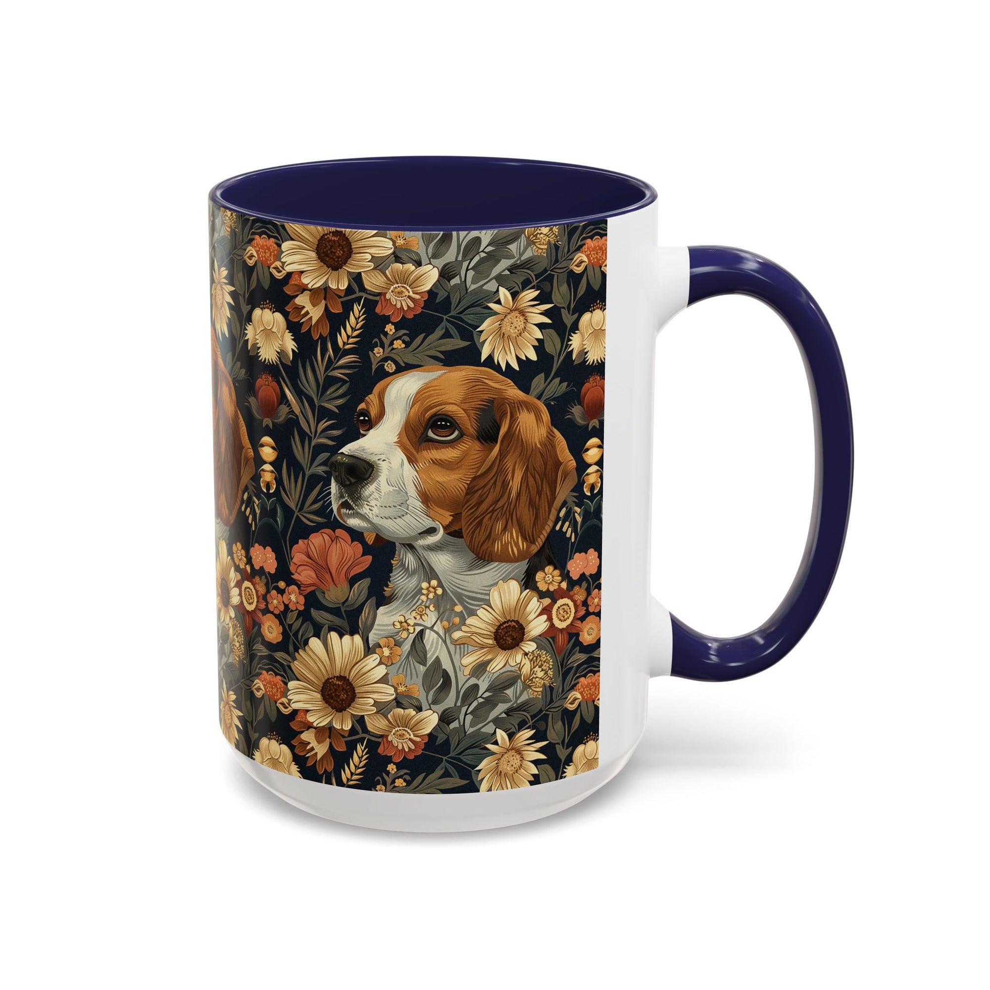 Beagle Blossoms Accent Coffee Mug