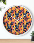 Impressionistic German Shepherds Wall Clock