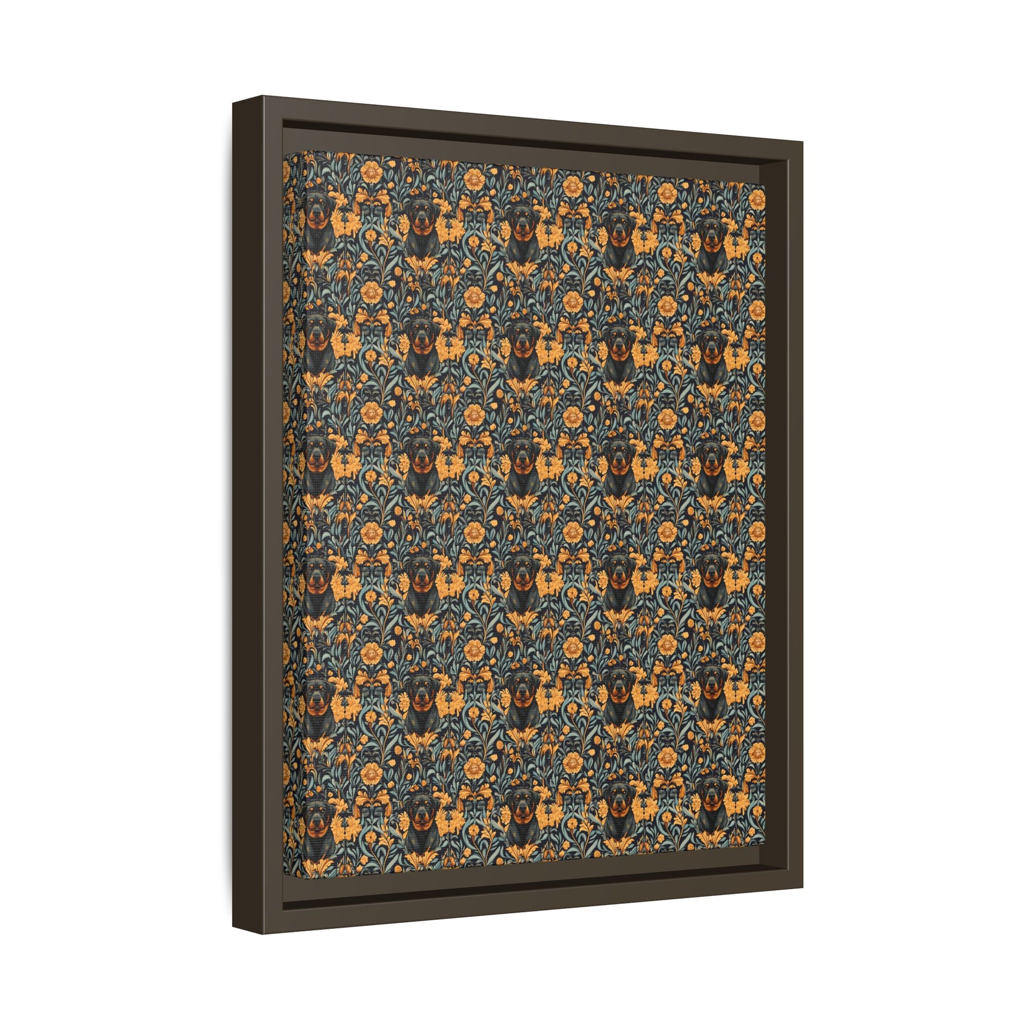 Ruffle Rottie Glamourific Matte Canvas, Framed