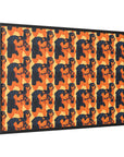 Rottweiler Chic Pawsitivity Matte Canvas, Framed