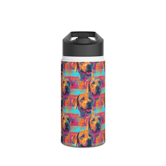 Rustic Charm Labrador Chic Stainless Steel Water Bottle