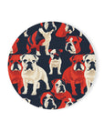 Bulldoggy Bliss Chomper Cork Back Coaster