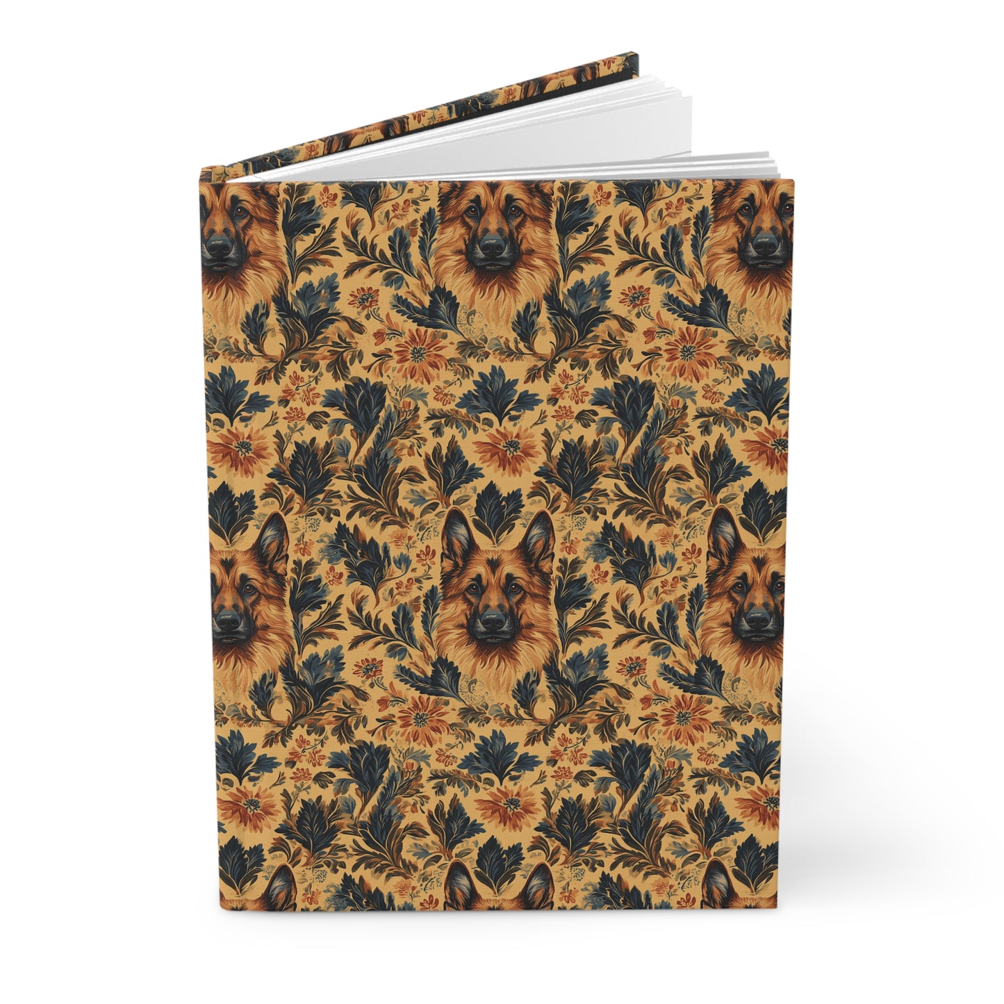 Autumnal German Shepherd Glamour Hardcover Journal Matte