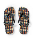 Pawsome Rottweiler Royalty Plaid Flip Flops