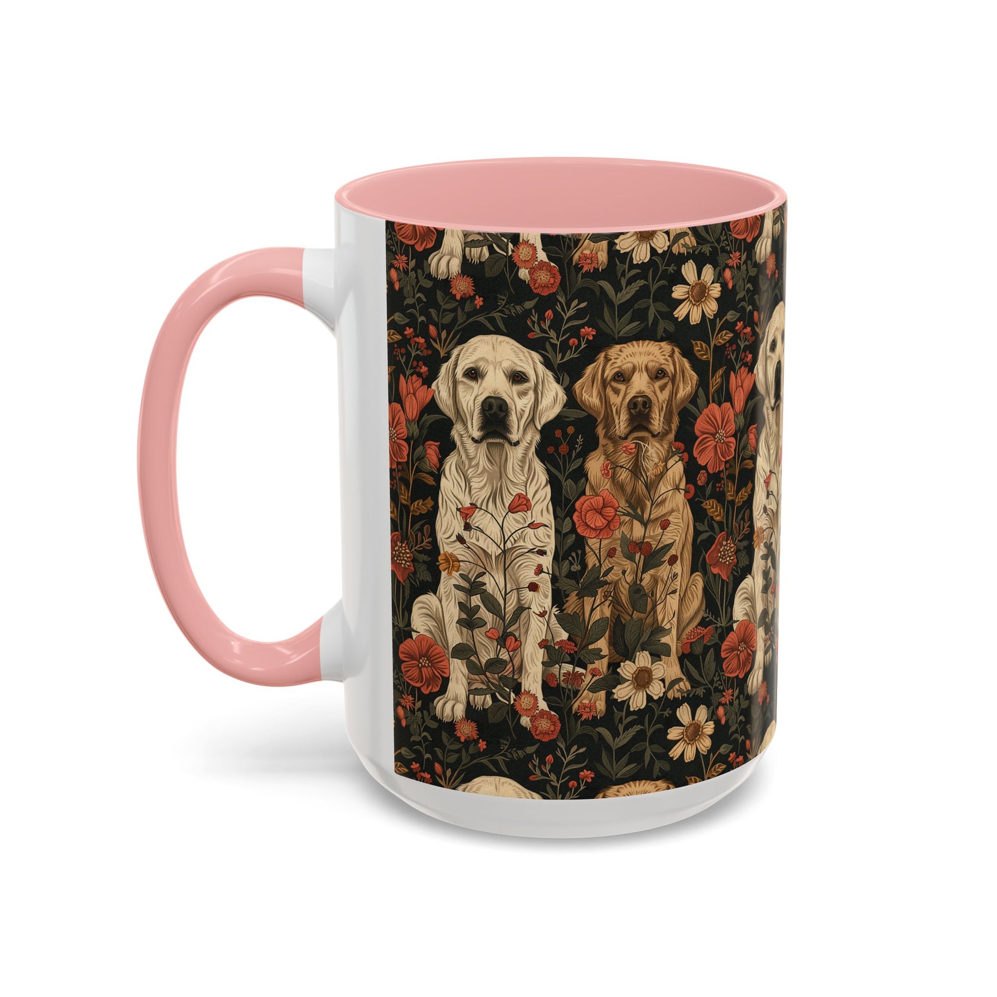 Blossoming Labradors Bouquet Accent Coffee Mug