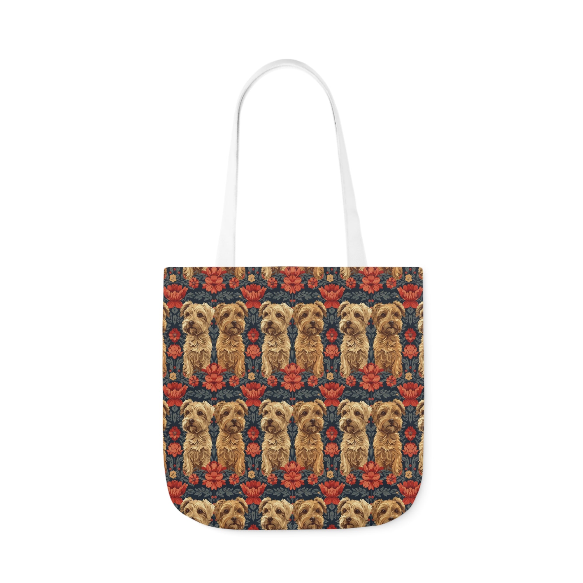 Yorkie Charm Twins Canvas Tote Bag