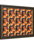 Rottweiler Chic Pawsitivity Matte Canvas, Framed