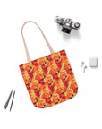 Golden Glamour Paws Canvas Tote Bag