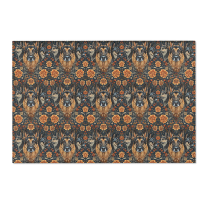 German Shepherd Grandeur - William Morris Inspired Area Rug