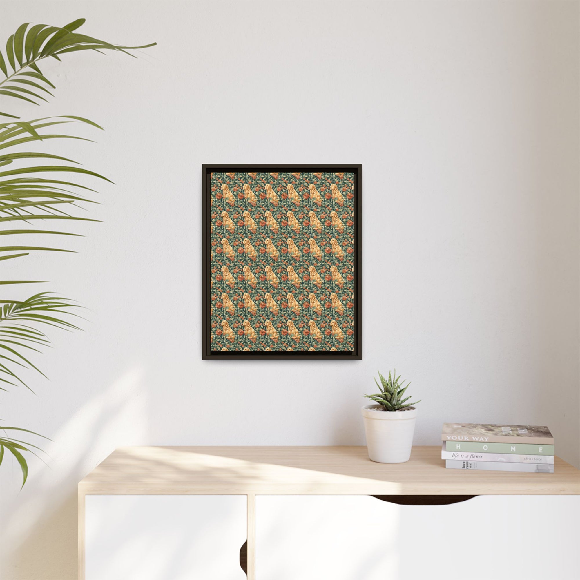 Blooming Goldie Glam Matte Canvas, Framed