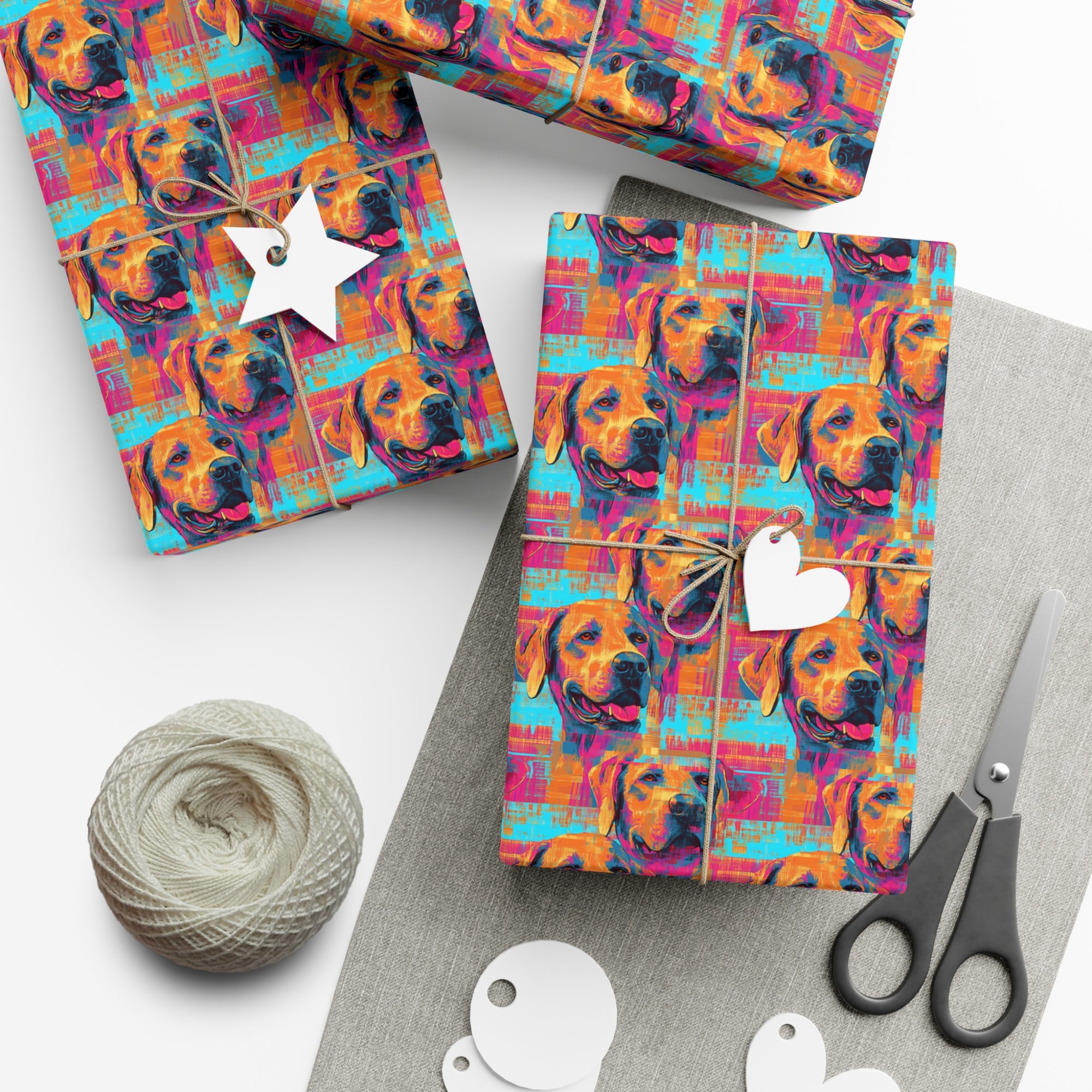Rustic Charm Labrador Chic Gift Wrap Papers