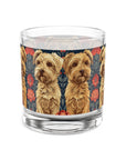 Yorkie Charm Twins Rocks Glass