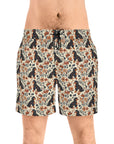 Blossoming Dachshunds Delight Men's Mid-Length Swim Shorts