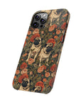 Blooming Pug Paradise Slim Phone Cases