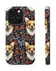 Floofy Corgi Blossom Blast Magnetic Tough Cases