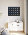 Frenchie Celestial Soar Matte Canvas, Framed