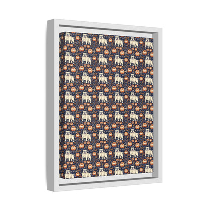 Bulldog Blossom Bonanza Matte Canvas, Framed