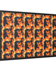 Rottweiler Chic Pawsitivity Matte Canvas, Framed